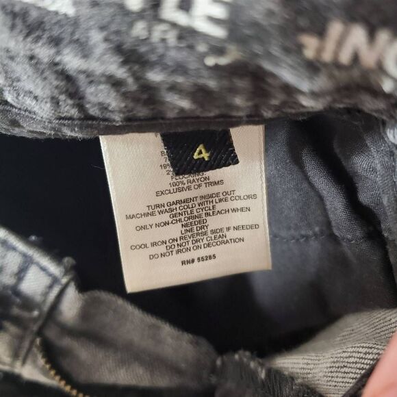 Express Zelda Slim Fit Ultra Low Rise Leopard Animal Print Jeans Black Size 4 - Picture 10 of 16